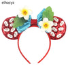 Disney Lilo & Stitch Mickey Mouse Ears Headband, Sequined 5-inch (12.7 cm) Bow Hairband for Women, Girls & Kids