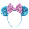 Disney Sequined Mouse Ear Headband with Rainbow Bow, Festival Party Hairband for Women & Girls