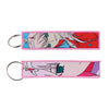 Anime Embroidered Keychain Double-Sided Key Fob 3 x 13 cm (1.2 x 5.1 in) for Backpacks Cars Motorcycles Gift