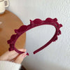 Vintage Red Velvet Headband for Women – Padded Wool-Style Hairband, Christmas Hair Accessory