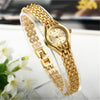 Gold Bracelet Women's Watch Small Dial Stainless Steel Luxury Quartz Wristwatch Elegant Gift