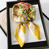 Satin Square Scarf 70cm (27.6 in) Silk-Look Polyester Neck & Hair Tie Bandana for Women Floral Headscarf Hijab