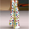 Women's Vintage Printed Boho Maxi Dress - V-Neck Sleeveless A-Line Summer Beach & Party Dress