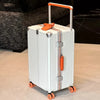 Aluminum Frame Rolling Luggage with Wide Handle, 360-Degree Silent Colorful Spinner Wheels and TSA Lock — 20/24/26/28 Inch (35–77 cm) Trolley Suitcase