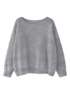 Plus Size Women's Casual Round Neck Knit Sweater - Solid Color Long Tunic
