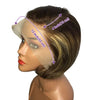 Straight Pixie Cut Human Hair Wig 13x4 Lace Front Pre-Plucked Short Pixie Natural Black
