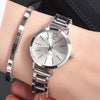 2-Pack Women's Gold Bracelet Quartz Watch Set - Hollow Strap Minimal Dial Fashion Wristwatch