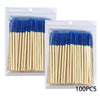 100-Pack Bamboo Handle Mascara Wands – Reusable Eyelash Extension & Eyebrow Spoolie Brushes
