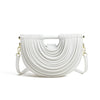 Gold Handwoven Rope-Knot Half-Moon Evening Clutch – Women's Luxury PU Shoulder Bag