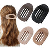 Leopard Oval Flat Hair Clips for Women — Large Round Flat Claw French Hair Clips, Trendy Hair Accessories