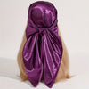 Solid 90cm (35.4in) Square Hijab Bandana – Silk-Feel Polyester Headscarf, Hip-Hop Neckerchief & Windproof Shawl for Women