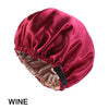 Satin Sleep Bonnet with Headband 11-Inch (28 cm) Extra-Large Silk-Lined Night Cap for Women & Kids