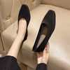 Breathable Mesh Slip-On Flats for Women, Lightweight Square Toe Loafers, Soft Sole Casual Walking Shoes