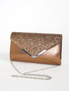 Women's Sequin Envelope Clutch - Prom & Evening Chain Shoulder Crossbody Bag