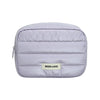 Pearlescent Silver Waterproof Makeup Bag Large Capacity Cosmetic Travel Organizer