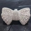 Rhinestone Evening Clutch with Bow - Multi-Color Bridal Wedding Party Handbag