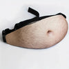 Novelty Flesh Color Belly Fanny Pack Funny Unisex PU Leather Waist Bag Travel Money Belt