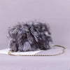 Real Fox Fur Messenger Bag - Fluffy Plush Minaudiere Evening Clutch, Vintage Camouflage Warm Handbag (7 Colors)