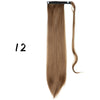 Wrap-Around Clip-In Ponytail Hair Extension 22-34 in (56-86 cm) Long Straight Heat-Resistant Synthetic Blonde Brown