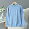Plus Size Women's Knit Pullover (1XL-4XL) - Mock Neck Beaded Lace Shoulder Sweater for Autumn/Winter