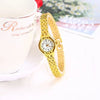 Gold Bracelet Women's Watch Small Dial Stainless Steel Luxury Quartz Wristwatch Elegant Gift