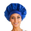 Satin Wide Brim Nightcap Silky Bonnet Hair Wrap for Sleeping Elastic Soft Band Sleep Cap for Women