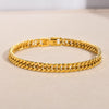 Cuban Link Chain Bracelet for Women - Gold Stainless Steel Wristband, 18 cm (7.1 in)