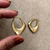 Geometric Metal Hoop Earrings for Women - Gold & Silver Tone Lightweight Everyday Jewelry