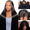 V-Part 100% Human Hair Wig, 26+ Inch (66+ cm) Straight, 220% Density, Glueless No-Sew Cap, Natural Black, Beginner Friendly