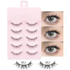 5 Pairs Manga Wispy Strip Lashes Soft Natural Long False Eyelashes for Anime Makeup