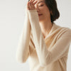 100% Cashmere V-Neck Knit Pullover Women Autumn Winter Sweater