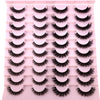 20 Pairs 3D Mink-Effect False Eyelashes Natural Long Full Strip Lashes (10–15 mm / 0.4–0.6 in) DIY Makeup Kit