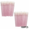 Disposable Lip Wands Applicators 100/200/300-Pack - Lipstick, Gloss & Mascara Brushes for Eyelash Extensions