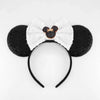 Disney Mickey Mouse Sequin Ears Headband with Bow - Halloween Party Cosplay Hairband for Women & Kids