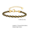 Two-Tone Chunky Chain Bracelet for Women - Mixed Metal Stainless Steel Adjustable Waterproof Link Bracelet