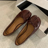Women's Soft Ballet Flats Slip-On Loafers Bow Knot PU Moccasins Tabi Casual Shoes