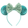 Disney Sequined Mouse Ear Headband with Rainbow Bow, Festival Party Hairband for Women & Girls