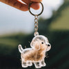 Dog Hair Storage Keychain Pendant Cute Resin Dog Fur Keeper Bag Charm for Car Keys, Couples & Gifts