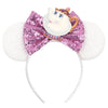 Mickey & Minnie Sequin Ear Headband with Bow – Disney-Inspired Hairband for Women & Kids, Party Cosplay