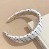 Proly Polka Dot Headband for Women - Black & White Knotted Hairband, Summer Fashion Hair Accessory