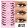 2-Pack Half Strip Lashes – Natural Fluffy Cat-Eye Soft Wispy Faux Mink Winged Elongated Eyelashes