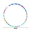 LED Glow Hula Hoop (60/70/80/90 cm | 24/28/31/35 in) — Multicolor Light-Up Fitness Hoop for Adults & Kids, Portable Collapsible Core Workout