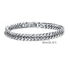Bold Heavy Cuban Link Bracelet for Men — Stainless Steel Oxidized Wristband, 8mm & 12mm Width, 19cm (7.5in) / 21.5cm (8.5in)