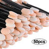 Disposable Double-Ended Eyeshadow Sponge Applicators, Portable Eye Shadow Makeup Brushes - Pack of 30/50/100
