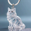 Dog Hair Storage Keychain Pendant Cute Resin Dog Fur Keeper Bag Charm for Car Keys, Couples & Gifts