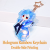 Custom Anime Acrylic Keychain Personalized Photo Cartoon Pendant Hologram Charm