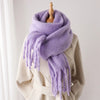 Cashmere-Feel Oversized Tassel Pashmina Shawl – 240 x 38 cm (94 x 15 in) Warm Winter Scarf for Women