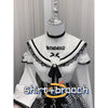 Kawaii Jirai Kei Lolita Y2K Japanese Style Blouse with Peter Pan Collar Long Sleeve Sweet Aesthetic Top for Women