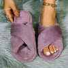 Women's Faux Fur Shearling Slippers — Cozy Indoor Slip-On with Instep & Toe Strap, EVA Sole