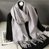 Women's Winter Scarf, Thick Cashmere-Look Pashmina Shawl with Tassels, Windproof Wrap, 175+ cm (69+ in) — 62 Colors